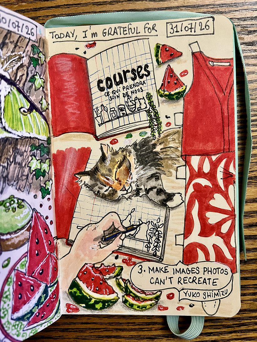 Carnet de gratitude : July 2026 sketchbook 1