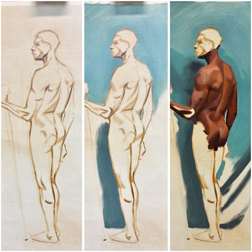 Live model painting - Pintura de modelo al natural 1