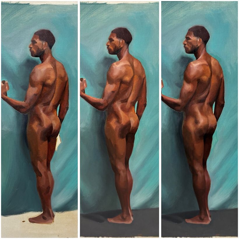 Live model painting - Pintura de modelo al natural 2