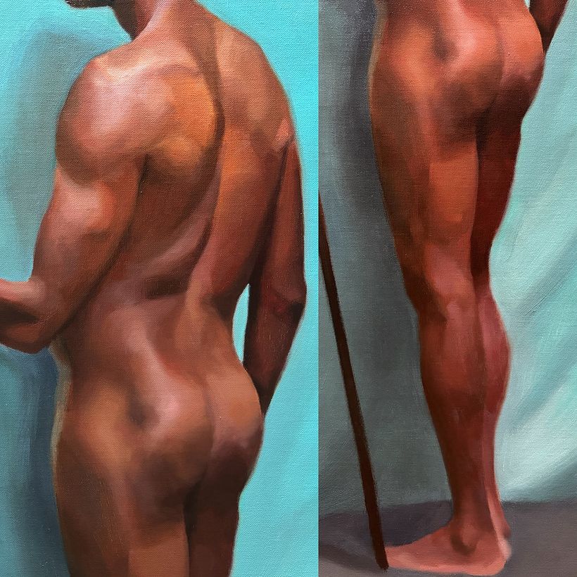 Live model painting - Pintura de modelo al natural 3