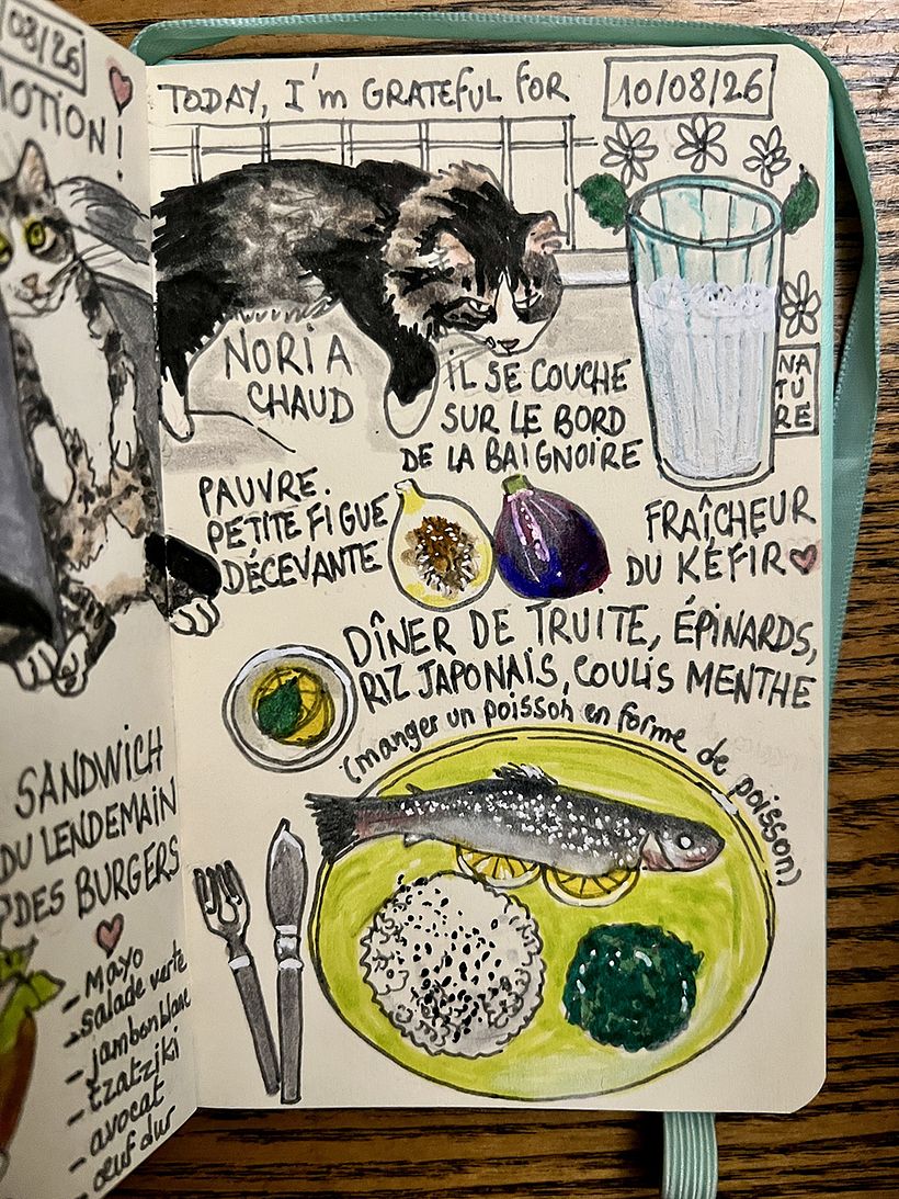 Carnet de gratitude : August 2026 sketchbook 1