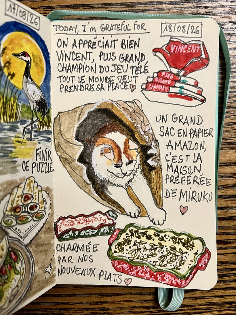 Carnet de gratitude : August 2026 sketchbook 1