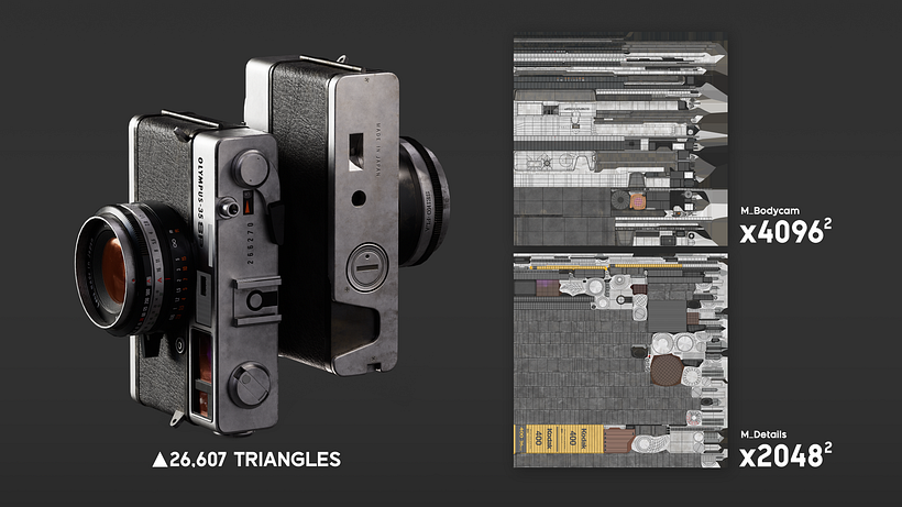 Olympus 35 SP - Hero Prop - Game Asset 1