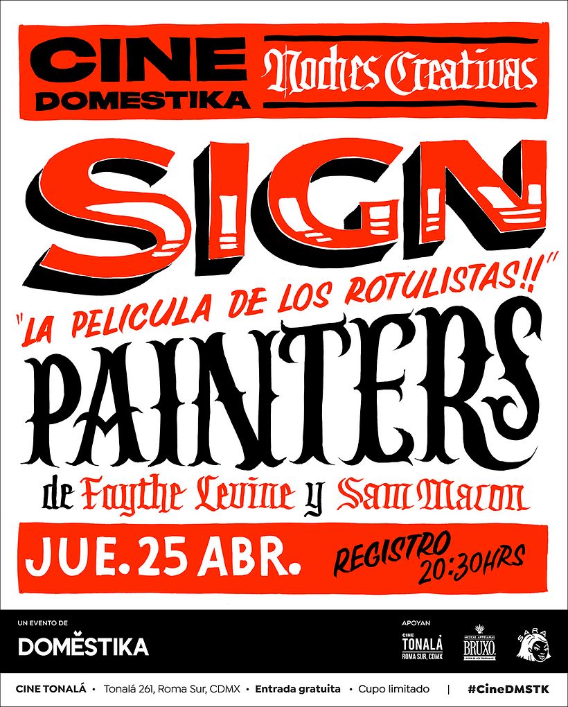 Lettering con sabor mexicano en el cartel de 'Sign Painters' para Cine ...