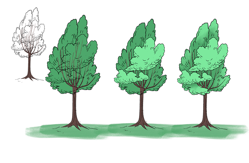 How to Color a Tree (+ Free Download) | Domestika
