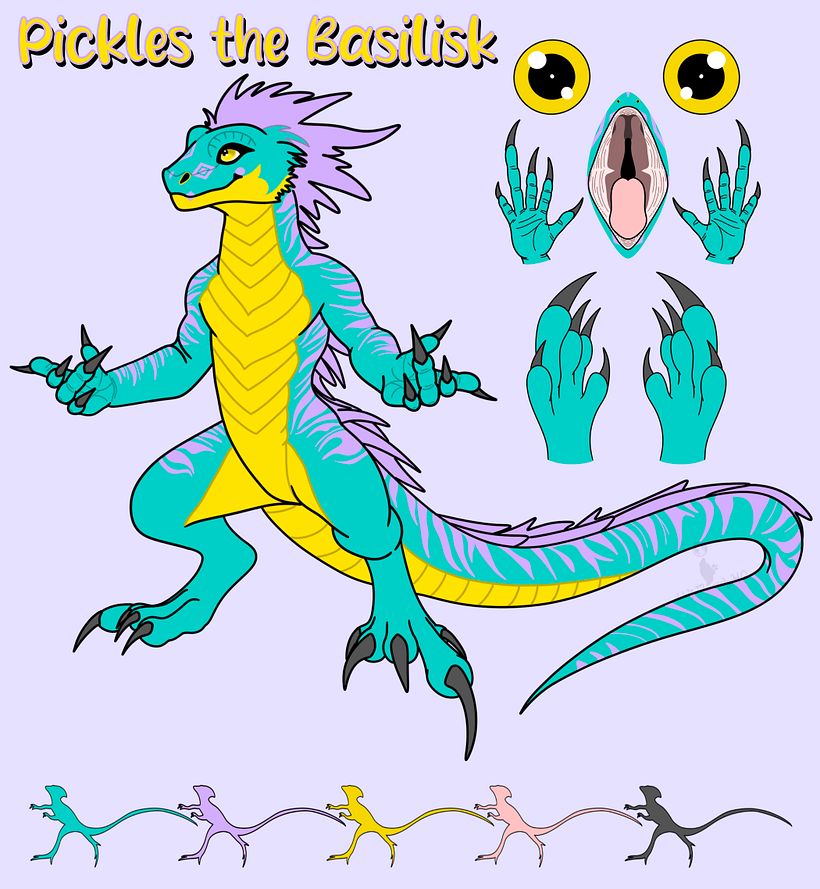 Furry OC reference sheets | Domestika
