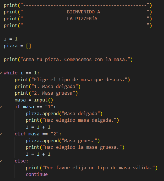 Arma tu pizza con Python | Domestika