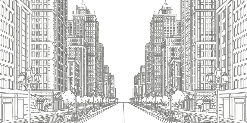 Guide to drawing in perspective at a vanishing point | Domestika